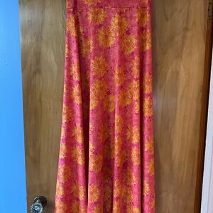 Floral Pink and Orange Skirt